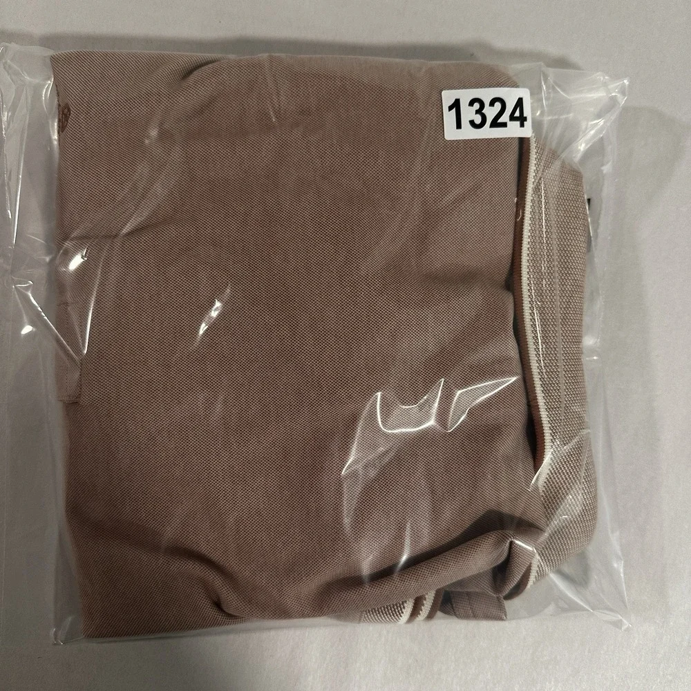 BARBOUR Polo Pique Shirt Mens Large Performance Heydon Dark Rust Logo NWT